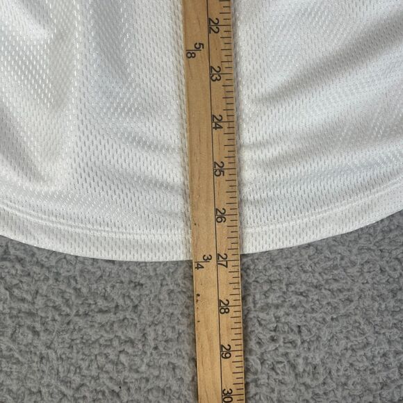 Nike Court Challenger Jacket Men XS White 1/4 Zip Knit Long Sleeve Sweater Shiny - Picture 10 of 12